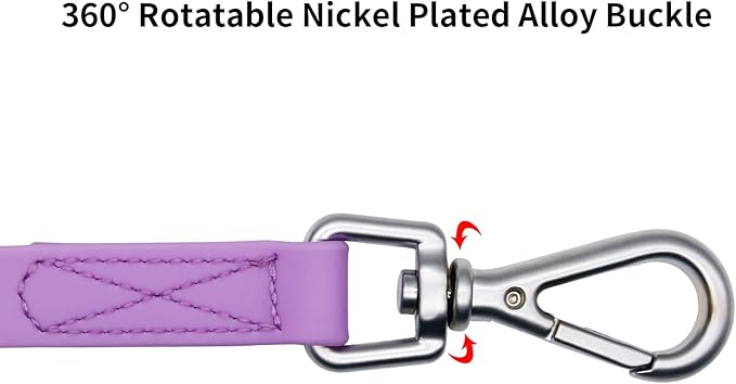 Waterproof Dog Training Leash 50FT 30FT 15FT 10FT 5FT Heavy Duty Recall Long Lead for Large Medium Small Dogs (30FT, Purple)