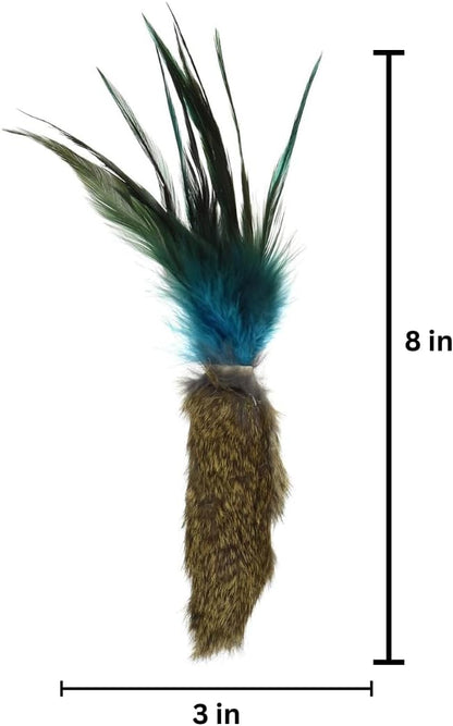 GoCat Da Fur Thing Cat Toy, Rabbit Fur and Feather Toy Stuffed with Catnip