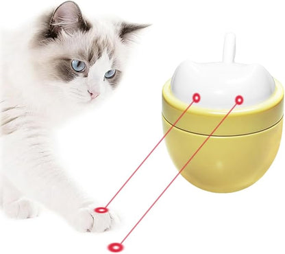 Asinpa Automatic Cat Laser Toy with Double Laser & One-Tap Button-Self-Rotating Interactive Toys for Indoor Cats, Rechargeable Laser Cat Chaser