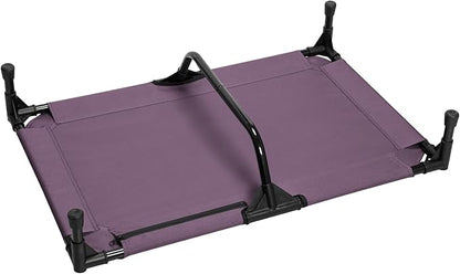 Love&go Elevated Dog Bed with Metal Frame, Cooling Raised Pet Cot for Dog and Cat (M - Purple, Medium-29.9x19.5x5.5 inch)