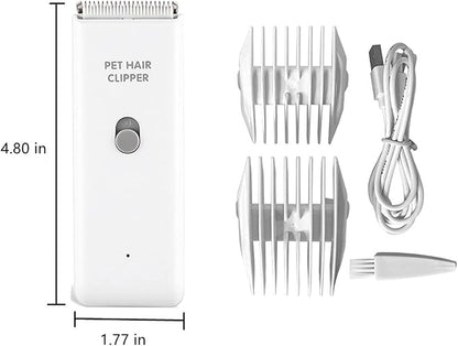 Tileon Dog Clippers,Quiet Washable USB Rechargeable Cordless Dog Grooming Kit,Electric Pets Hair Trimmers Shaver Shears for Dogs and Cats White