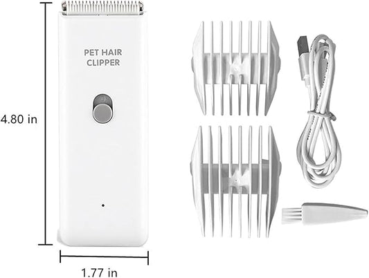 Tileon Dog Clippers,Quiet Washable USB Rechargeable Cordless Dog Grooming Kit,Electric Pets Hair Trimmers Shaver Shears for Dogs and Cats White