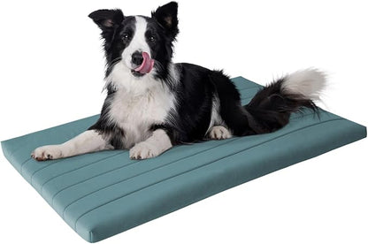 BALANCE Dog Crate Bed, Orthopedic Dog Bed Pad with Waterproof Liner, Washable Crate Foam Pet Mat for Large, Medium, Puppy Dogs Breeds, Powder Blue, 42"x28"x2"
