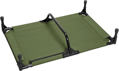 Love&go Elevated Dog Bed with Metal Frame, Cooling Raised Pet Cot for Dog and Cat (M - Olive Green, Medium-29.9x19.5x5.5 inch)