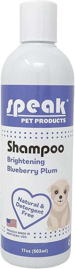 Speak Pet Products Brightening Dog Shampoo, Blueberry Plum, 17 Ounces