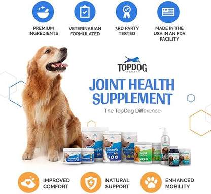 TopDog Health - MSM Joint Boost Powder - Hip & Joint Dog Supplement for Joint Mobility & Flexibility - Natural Anti-Inflammatory with Sulfur - Unflavored