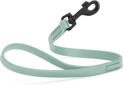 Dogline Biothane Waterproof Dog Leash Strong Coated Nylon Webbing with Black Hardware Odor-Proof Easy to Clean High Performance for Small or Large Dogs Made in USA 2 ft Lead, Sage Green