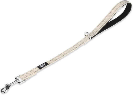 PUPTECK Reflective Dog Leash with Comfortable Padded Handle Durable Nylon Dog Lead for Small Medium and Large Dogs Cats Walking Running Training Outside, Beige