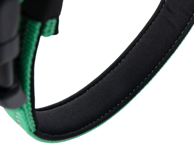 EXCELLENT ELITE SPANKER Reflective Dog Collar Classic Soft Padded Breathable Nylon Adjustable Pet Collar with Quick Release Buckle for Boy Girl Male Female Puppies Small Medium Large Dogs(Green-M)