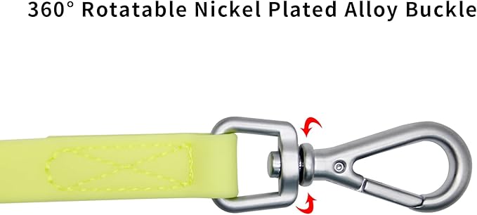 Waterproof Dog Training Leash 50FT 30FT 15FT 10FT 5FT Heavy Duty Recall Long Lead for Large Medium Small Dogs (50FT, Light Yellow)
