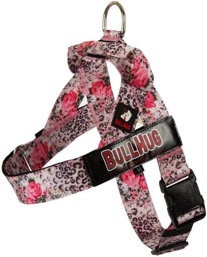 BULLHUG Adjustable Dog Harness– No Pull, No Choke – for English Bulldogs, French Bulldogs, Pugs & Broad-Chested Breeds – Easy, Safe Walks (Rosie, XL)