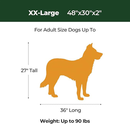 BALANCE Dog Crate Bed, Orthopedic Dog Bed Pad with Waterproof Liner, Washable Crate Foam Pet Mat for Large, Medium, Puppy Dogs Breeds, Powder Blue, 48"x30"x2"