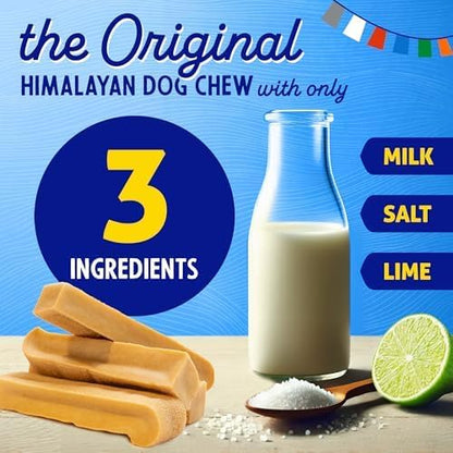 Himalayan Dog Chew for Big Dogs - Long Lasting, Stain Free, Protein Rich, Low Odor - Natural, Healthy & Safe - No Lactose, Gluten Or Grains - XXLarge for Dogs 75 Lbs & Larger - an Everest Sized Treat