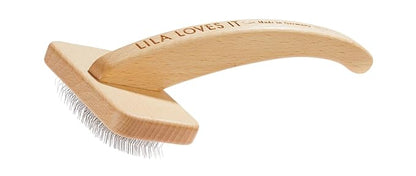 Undercoat brush for dogs - with rounded metal tines, vegan, with beech wood from sustainable forestry, SLICKER BRUSH MEDIUM by LILA LOVES IT