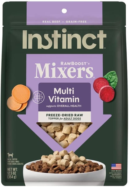 Instinct Raw Boost Mixers Multivitamin for Adult Dogs Freeze-Dried Food Topper, 12.5 oz. Bag