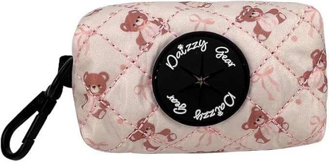 Large Dog Collar and Harness Set – No Pull, All-Weather, Breathable Harness & Leash Set with Collar, Bandana, Sailor Bow & Poop Bag Holder – Adjustable & Soft - Teddy Coquette on Jacquard Fabric