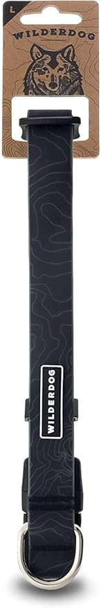 Wilderdog Waterproof Dog Collar - Repels Water & Dirt - Small 11"-15" - Black