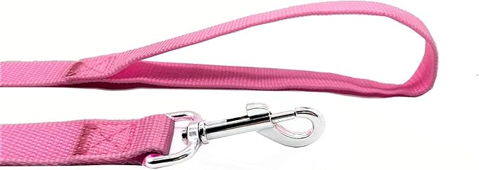 Nylon Dog Leash 8 Feet Long, Walking Training Dog Leashes for Medium Large Dogs(1" X 8 ft, Pink)