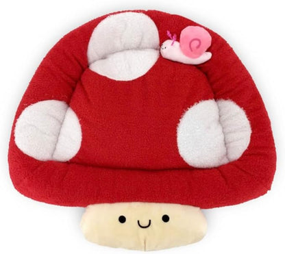 TONBO Soft Plush Small Cute and Cozy Nature Dog Cat Bed, Washer and Dryer Friendly (Mushroom)