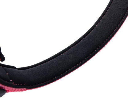 EXCELLENT ELITE SPANKER Reflective Dog Collar Classic Soft Padded Breathable Nylon Adjustable Pet Collar with Quick Release Buckle for Boy Girl Male Female Puppies Small Medium Large Dogs(Pink-S)