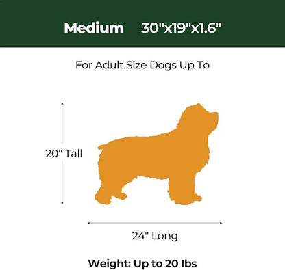 BALANCE Dog Crate Bed, Orthopedic Dog Bed Pad with Waterproof Liner, Washable Crate Foam Pet Mat for Large, Medium, Puppy Dogs Breeds, Powder Blue, 30"x19"x1.6"