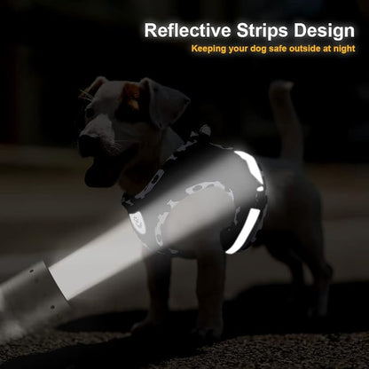 FEimaX Dog Harness and Leash Set for Walking, Soft Mesh Adjustable Easy Control Lightweight Cat Vest Harnesses with Reflective Strips, Escape Proof Small Dogs Cats Vests (Cowblack, X-Small)
