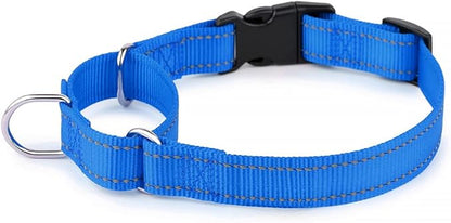 Plutus Pet Reflective Martingale Collar with Buckle - Durable and Adjustable Training Collar for No Pulling, Dog Choker Collar for Small Medium Large Dogs, Royal Blue, S