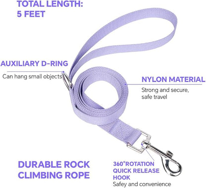 Cat Harness and Leash Set with AirTag Holder: Upgraded Escape Proof Vest with Lead for Small Dog Puppy Large Cat Walking，Soft Breathable Mesh Coat with Reflective Strip (Purple, XL)