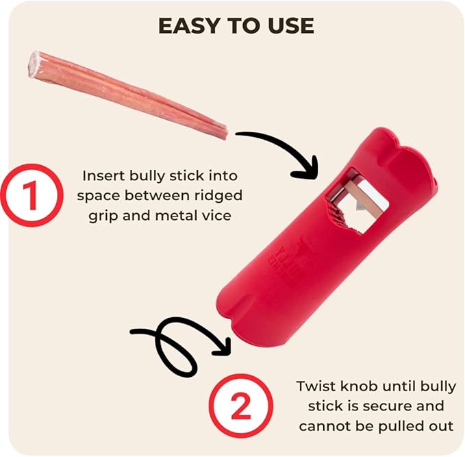 Bully Bunches Mega Hold Anti-Choking Bully Stick Safety Holder for Small, Medium and Large Dogs - Fits All Sized Bully Sticks & Works with Other Chews