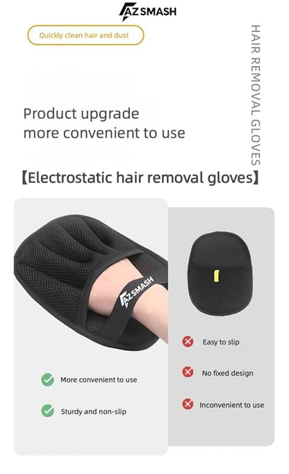 Pet Hair Removal Glove For Cats & Dogs, Upgraded Five Finger Design For Pet Hair Remover, Reusable Tool For Carpet, Sofa, Car Seat & Cloths by AZ SMASH