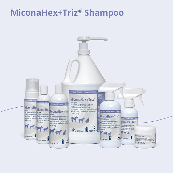 MiconaHex+Triz Shampoo for Dogs, Cats and Horses, 16 oz, Unscented