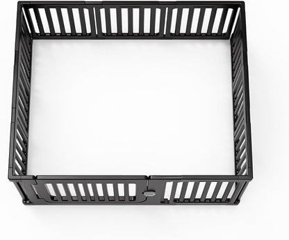 Jatindear 11 Panels Plastic Dog Playpen, Expandable & Durable Pet Fence - Indoor & Outdoor Portable with Secure Locking Door, Durable Safety Play Pen with Puppy, Cat, Small Animal(Black, 23.62" H)