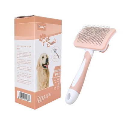 A Cute Pet Self Cleaning Slicker Brush for Small Dogs, Cats and Rabbits, Used for Hair Removal, Massage and Grooming, Combining Elegance and Practicality