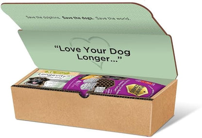 Longevity15 C15:0 Dog Health Supplement (30-Day Supply) & Yummy Combs Dog Dental Treats (8oz Bag) for Extra Large Dogs – C15:0 Fatty Acid for Daily Wellness, Food Topper – VOHC Approved Oral Care