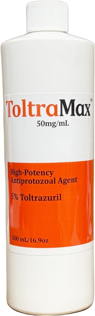 ToltraMax Toltrazuril 5.0% for Horses, Dogs, Cats, 500mL/16.9 Ounce, for Non-Food Chain Animals