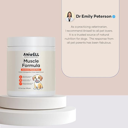 Muscle & Vitality Formula for Dogs with Ashwagandha, Shilajit, Green Lipped Mussel & Glucosamine | Pack of 2