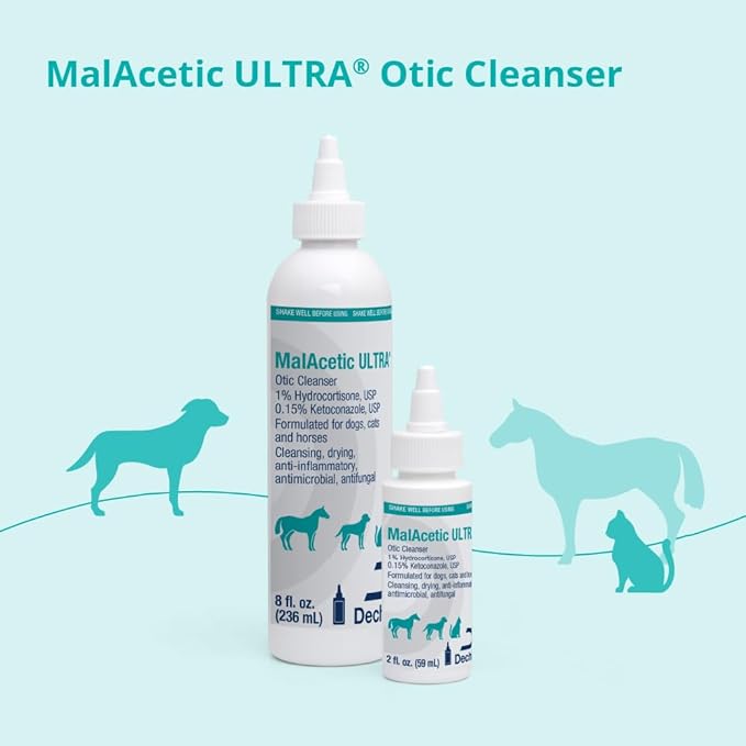Otic Cleanser for Dogs, Cats, and Horses, 2 oz