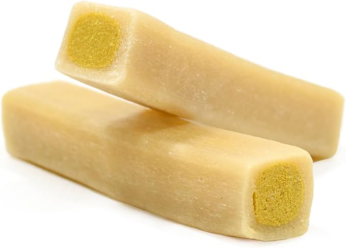 Ultra Chewy Bacon and Cheese Double Treat Bones: Long-Lasting Chews Made in USA, Highly Digestible, for Aggressive Chewers (6 Count)