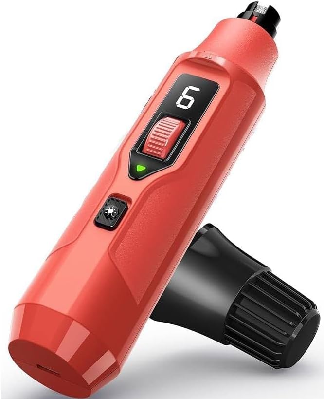 7-Speed Dog Nail Grinder with LED Light – Ultra Quiet Electric Pet Nail Trimmer for Large Dogs & Cats – Professional Grooming Tool with Dust Collector, One-Hand Speed Control & Instant Stop Safety