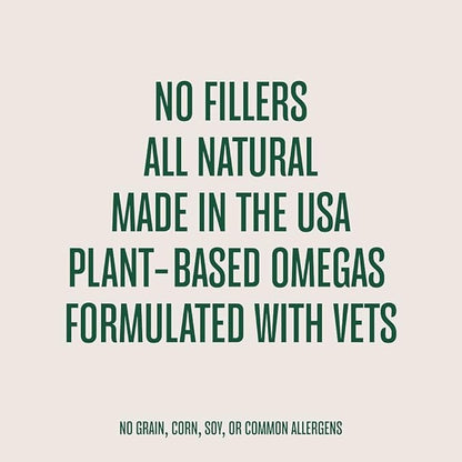 WagWell Ahiflower Omega Chews – Vet-Formulated, All Natural, Made in The USA – Skin, Coat, & Joint Chews for Dogs – Plant-Based Omega 3, 6 & 9 – Dog Fish Oil Alternative, Chicken-Flavored, 60 Chews