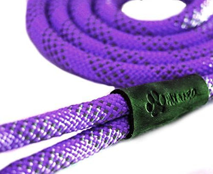 Max and Neo Rope Leash Reflective - 6 FT x 1/2" Purple, Donate a Leash to Dog Rescue