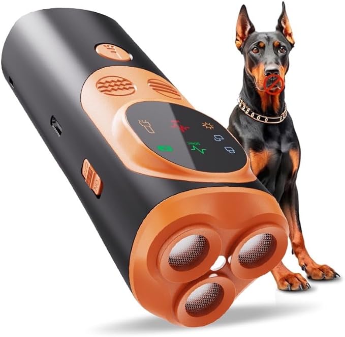 Ultrasonic Dog Bark Deterrent Device – Anti-Barking Training Control System | 50 Ft Range, Adjustable Sensitivity, Safe Humane Sonic Dog Trainer for Indoor & Outdoor Use