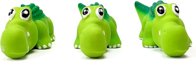 Pawdoer Squeaky Dog Toys for Medium Dogs, Soft Latex Squeaky Dog Ball, Cute Funny Squeak Crocodile Pet Toys