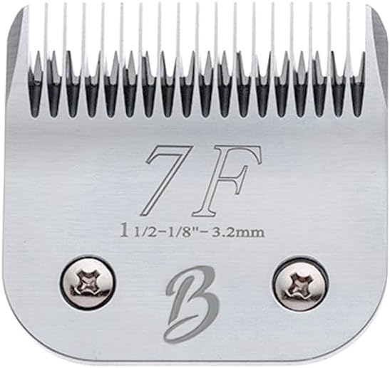 Bucchelli Detachable A Series 7f Blades for Dog Grooming Full Tooth Cuts Length 1/8" - 3.2mm Japanese High Carbon Steel 7F Dog Grooming Blade Supplies | 7f Blade Clippers (Compatible A5 Series(B7F)