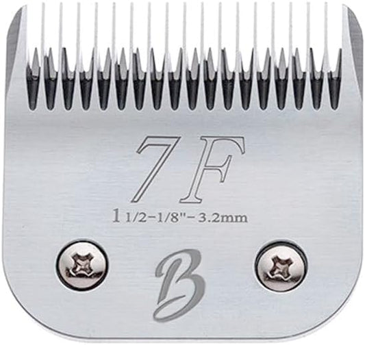 Bucchelli Detachable A Series 7f Blades for Dog Grooming Full Tooth Cuts Length 1/8" - 3.2mm Japanese High Carbon Steel 7F Dog Grooming Blade Supplies | 7f Blade Clippers (Compatible A5 Series(B7F)