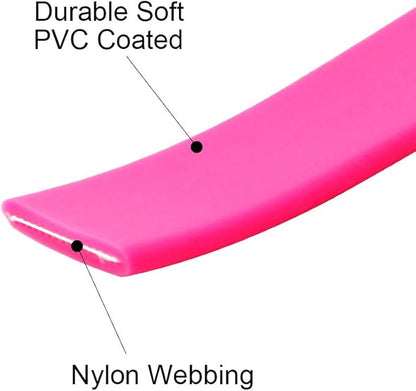Waterproof Dog Training Leash 50FT 30FT 15FT 10FT 5FT Heavy Duty Recall Long Lead for Large Medium Small Dogs (5FT, Pink)