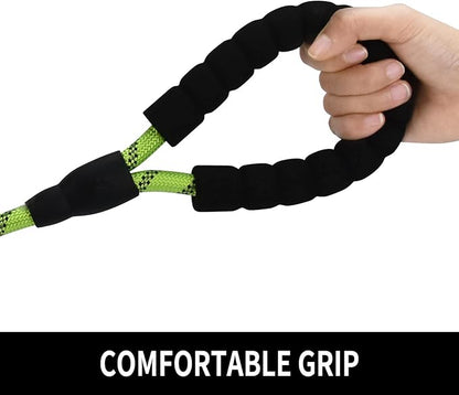 Panykoo 5/6 FT Strong Pet Dog Leash with Soft Padded Handle,Highly Reflective Rope for Night Walking,360-Degree Rotating Metal Buckle Without Tangles,Suitable for Small,Medium and Large Dogs.(6ft)