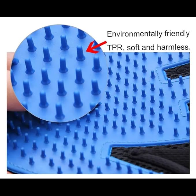 HOME LIFE | Pet Grooming | Gentle | Efficient Hair Fur Removal | Bath | Pet Glove Brush (Red - Right Hand Only)