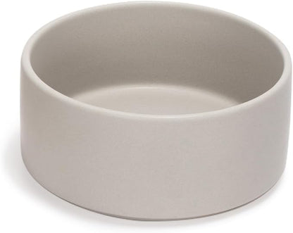 SPUNKYJUNKY 28.7OZ Ceramic Dog and Cat Bowl, Modern Cute Weighted Food Water Bowl for Replacement Grey (2 Pack)