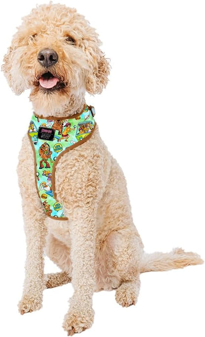 Sassy Woof Dog Adjustable Harness - Scooby-Doo™ - L, Breathable Mesh, No Pull Design with Two D-Rings, Patented Design, Ideal for Large Dogs - Officially Licensed